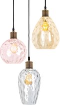 Lampe suspendue avec verre de différentes couleurs et détail convexe - Verona