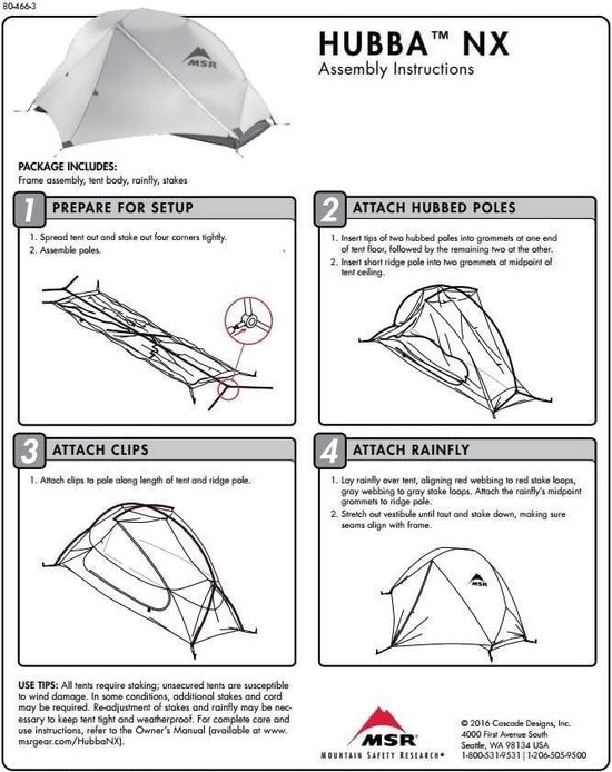 Msr Hubba Nx V6 Tunneltent - Groen - 1 Persoons van MSR — afbeelding 3