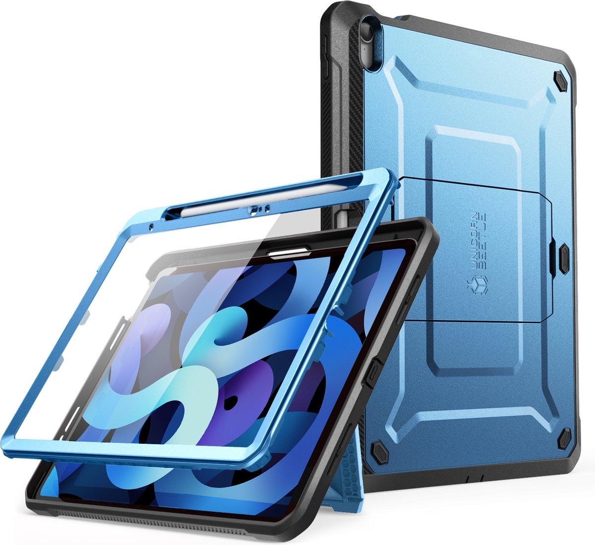 Supcase Fullcover hoes met screenprotector Geschikt voor iPad 11 en iPad 10 - 10.9 inch - Blauw