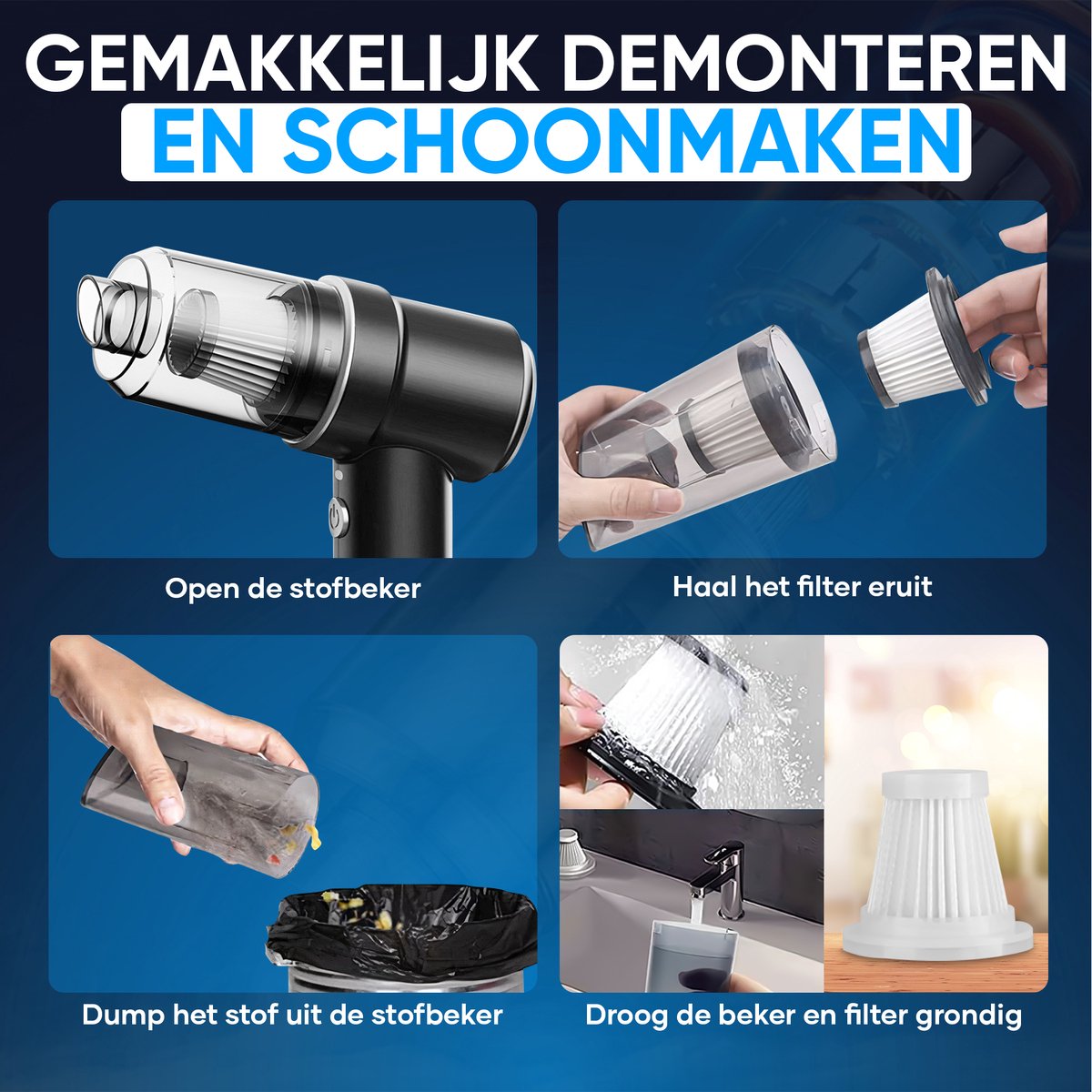 MATTI MATTI Mini Auto Stofzuiger - afbeelding 4