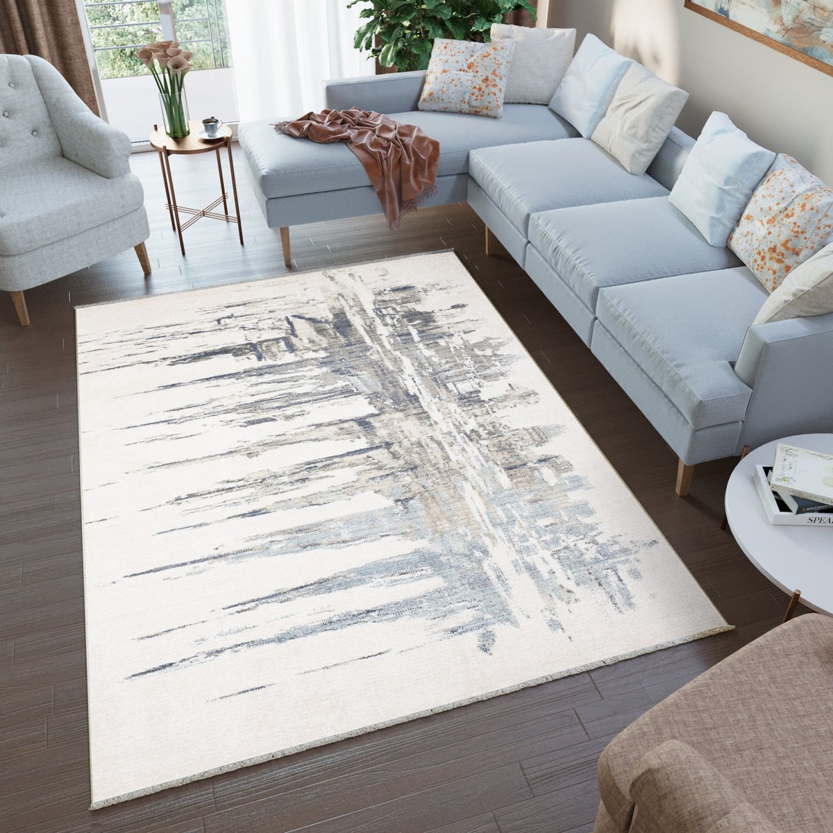 Tapiso Rivoli Vloerkleed Lichtgrijs Woonkamer Kleed Tapijt Maat- 200x305 Lichtgrijs 3