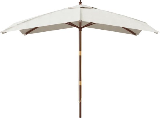 Fafeicy Parasol de jardin avec mât en bois anthracite 299x240 cm FA001