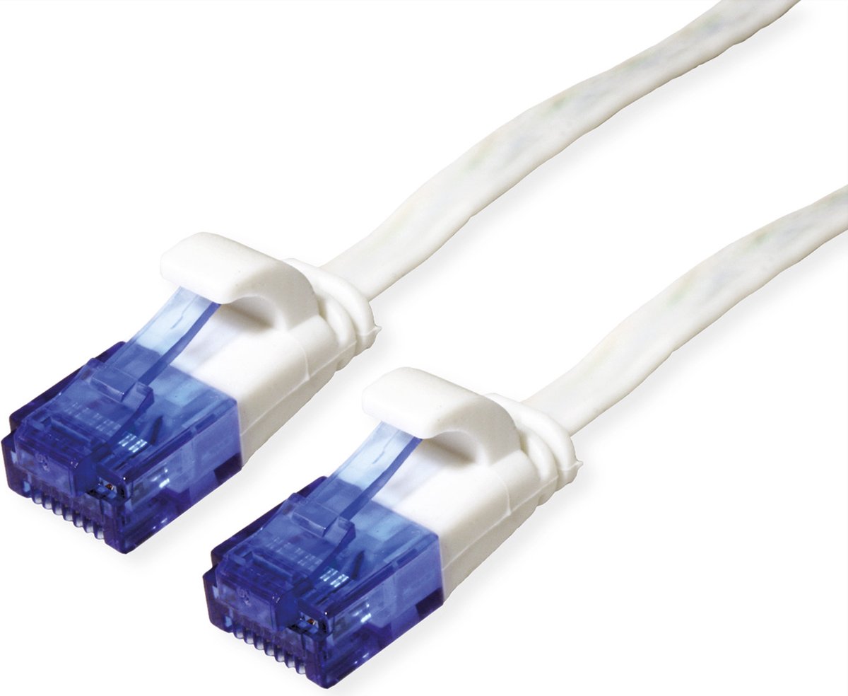 Image of VALUE UTP patchkabel, Cat.6A (Class EA), extra plat, wit, 2 m