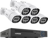 Buitencamera Wifi Met App - Draadloos - Bewakingscamera - Camera In Huis - Bewegingsdetectie - 2TB - 6 Camera's