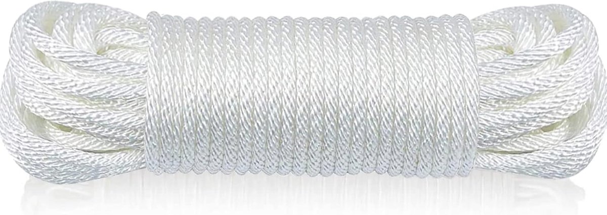 Vlaggenmast Touw 1/4" - Polyester Vlag Halyard Lijn voor Vlaggenmast (15 Meter)