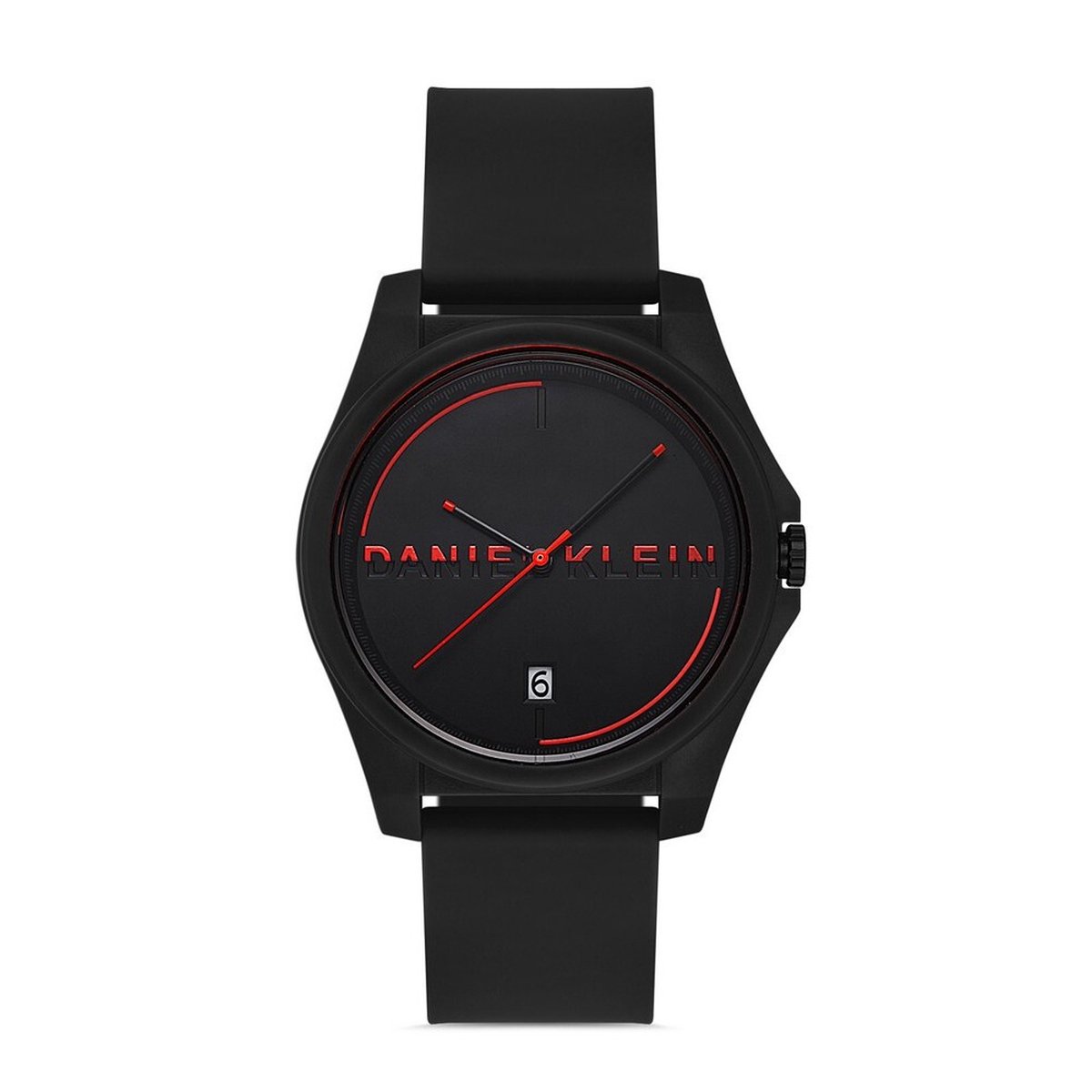 Daniel Klein DK.1.13193-1 - Horloge - Analoog - Mannen - Heren - siliconen band - Datumaanduiding - Zwart