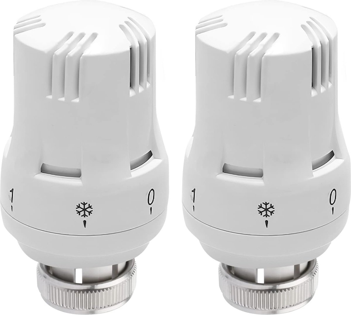 Verwarmingsthermostaat Set van 2 - Radiatorventiel M30 x 1,5 - Antivries Functie - Eenvoudige Montage voor Thuis en Kantoor