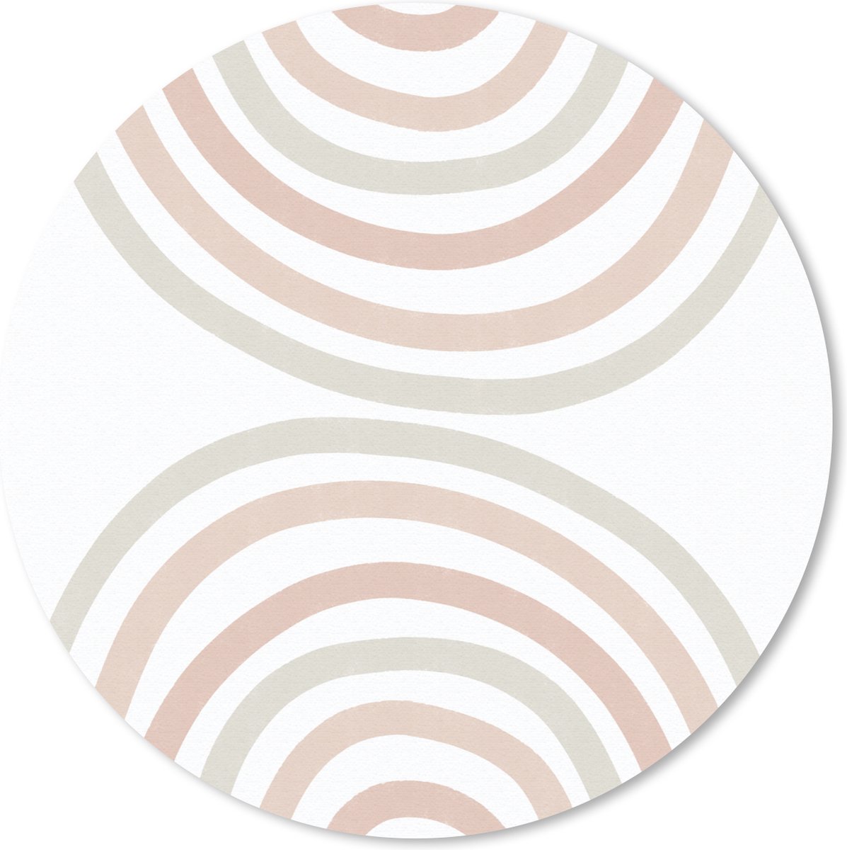 Muismat rond 30x30 cm - Mousepad Regenboog - Design - Pastel - Ronde muismatten