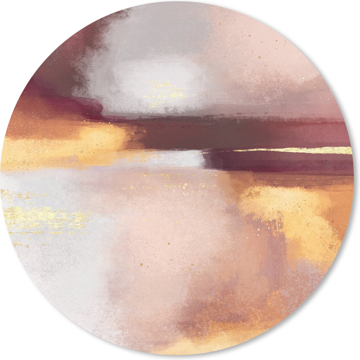 Muismat rond 30x30 cm - Mousepad Verf - Abstract - Pastel - Ronde muismatten