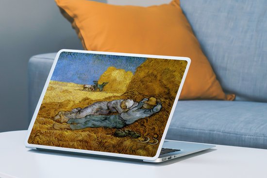 Laptop sticker - 15.6 inch - De Siesta - Vincent van Gogh - 36x27,5cm - Laptopstickers - Laptop skin - Cover
