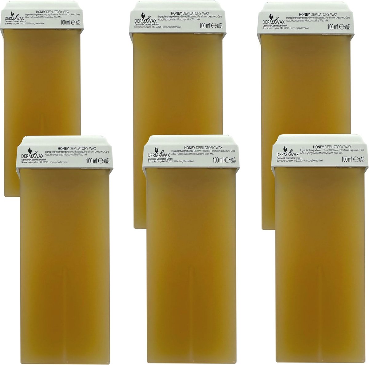 Roll-on Wax Navulset met Honing - 6 x 100 ml Warme Ontharingswax voor Lichaamsverzorging