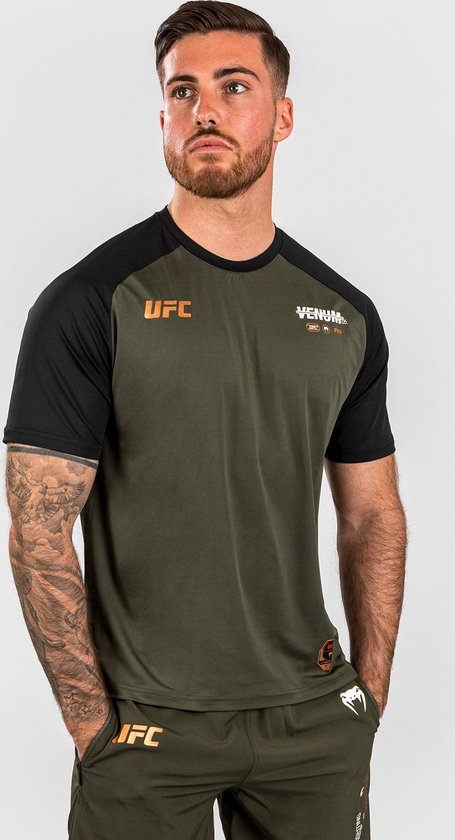 UFC x Venum Adrenaline Fight Week Dry- Tech T-Shirt Khaki Bronze taille XXL