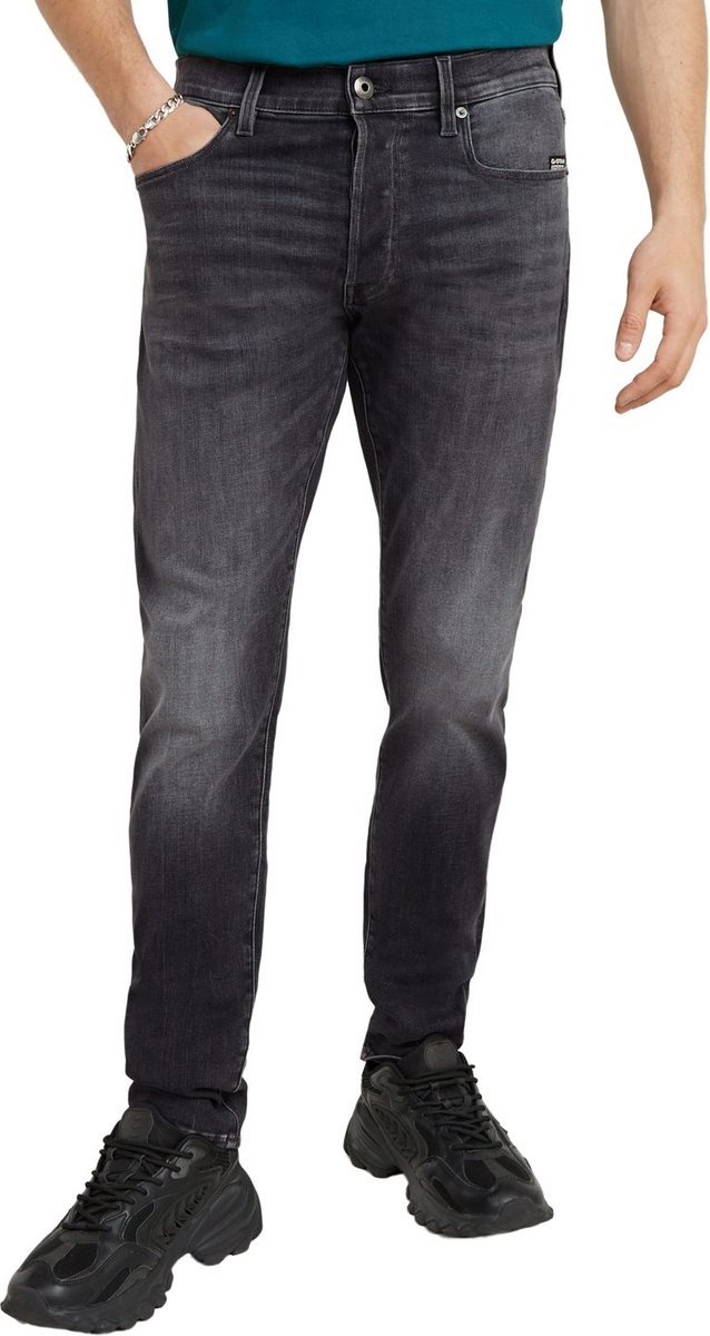 G-STAR 3301 Slim Heren Jeans - faded black magnet