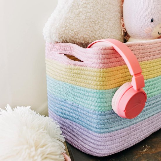 OrganiHaus Hoge Regenboog Dekentas - Speelgoedopslag & Babywasmand