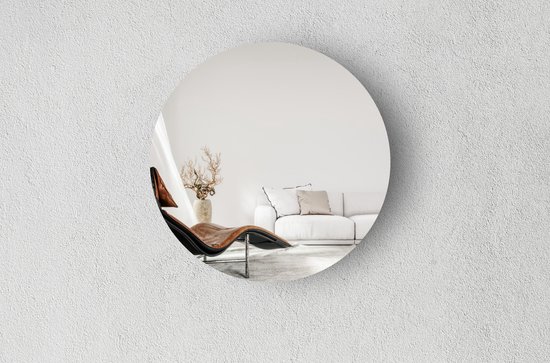 Foto: Ronde spiegel muurspiegel verzilverd diameter 30 cm dikte 4 mm in nederland geproduceerd incl spiegelmontageset top kwaliteit wandspiegel zonder lijst