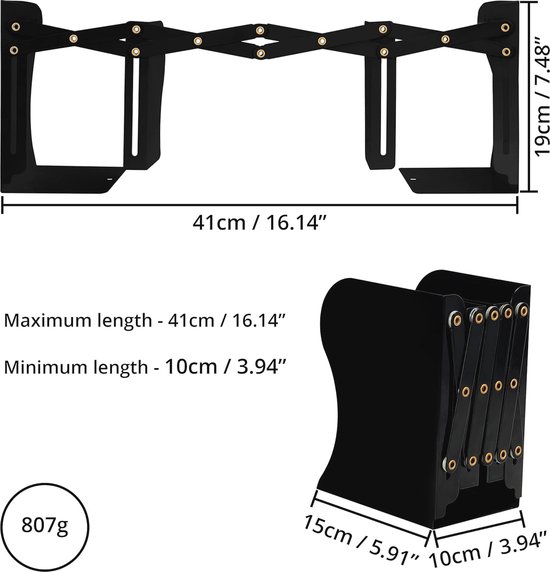 Officemate book supports, 22.9 cm, anti-slip bottom, 2 pieces 1 Pair