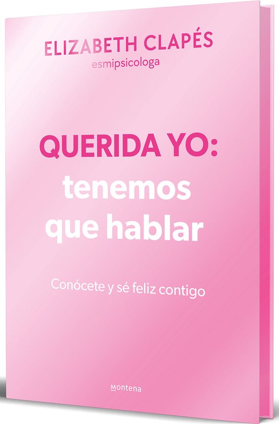 Boek "Querida Yo: tenemos que hablar" met roze kaft. Titel in paars en wit.