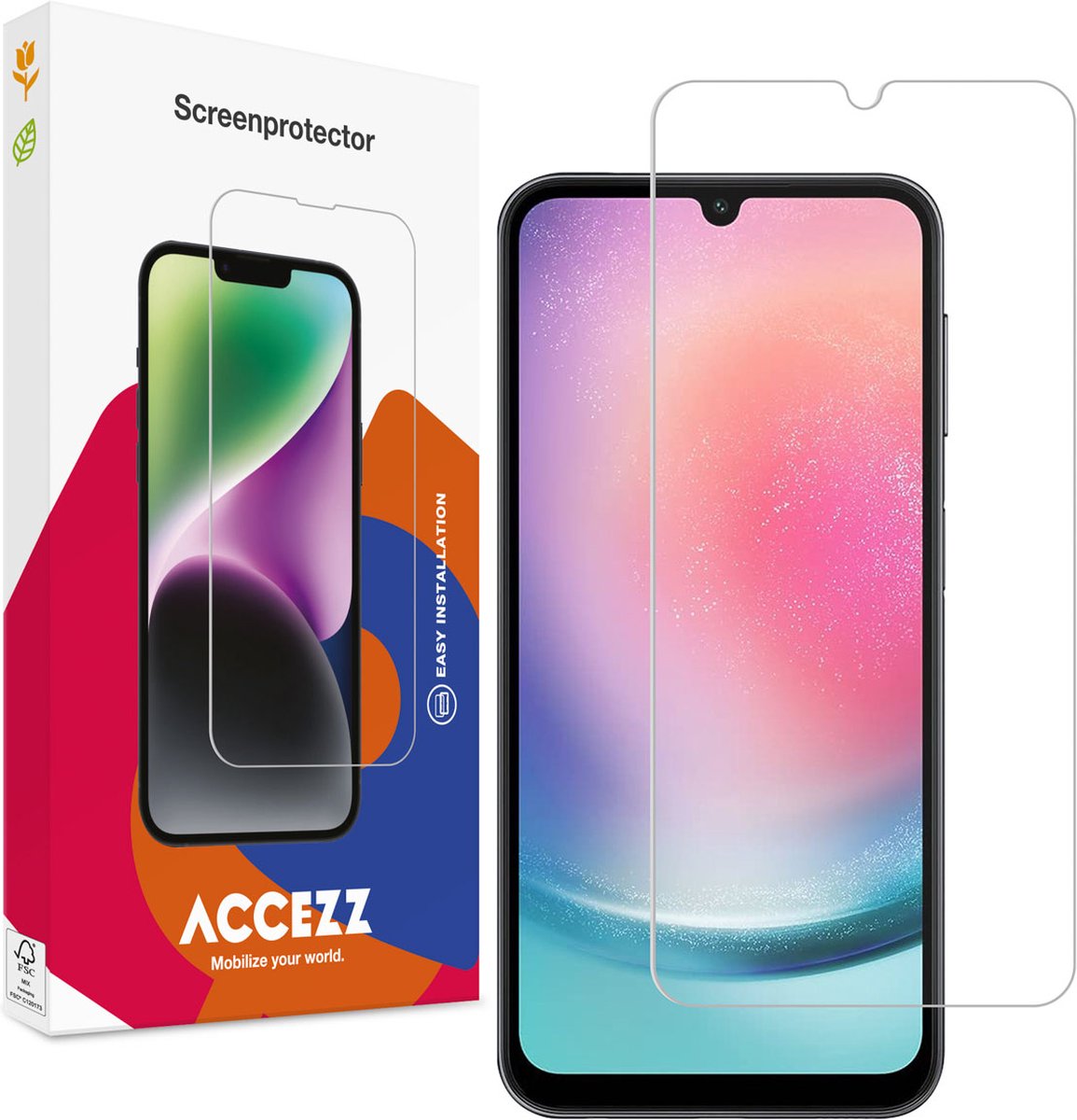Accezz Screenprotector Geschikt voor Samsung Galaxy A25 / A24 - Accezz Gehard Glas Screenprotector