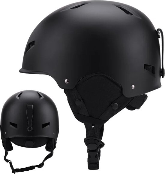 Skihelm - Zwart - voor Wintersport - Bescherming - Ski Helm - Heren - Dames - Skihelmen