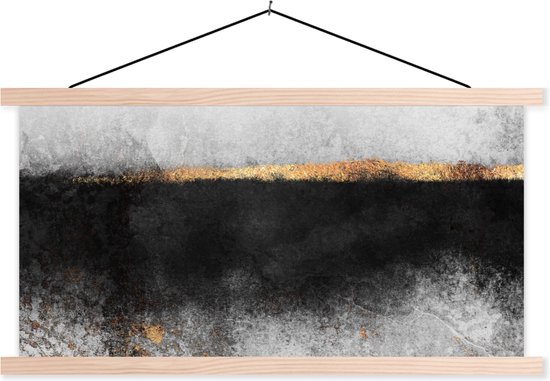 Porte-affiche avec affiche - Affiche scolaire - Or - Abstrait - Luxe - 60x30 cm - Lattes vierges