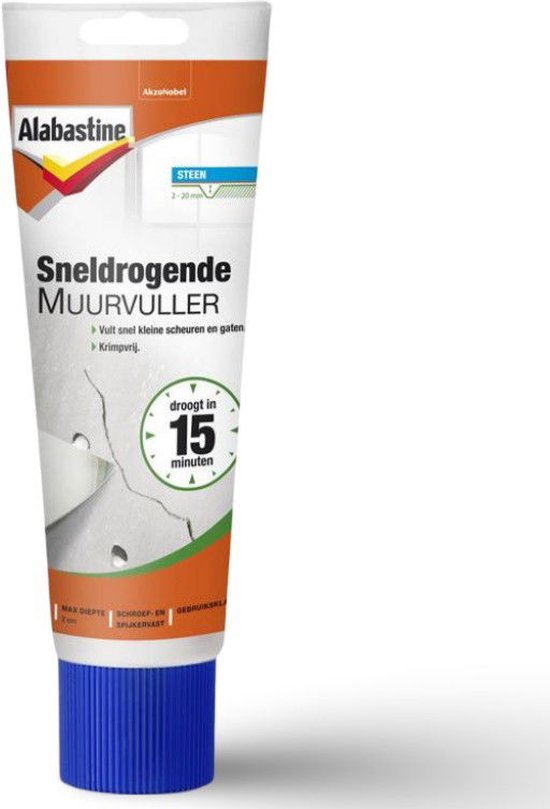 Alabastine Sneldrogende Muurvuller Tube - Wit - 330 gram