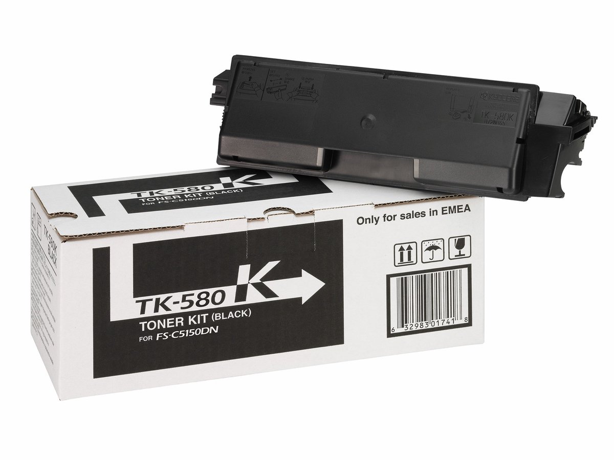 Kyocera - TK-580K - Tonercartridge - 1 stuk - Origineel - Zwart