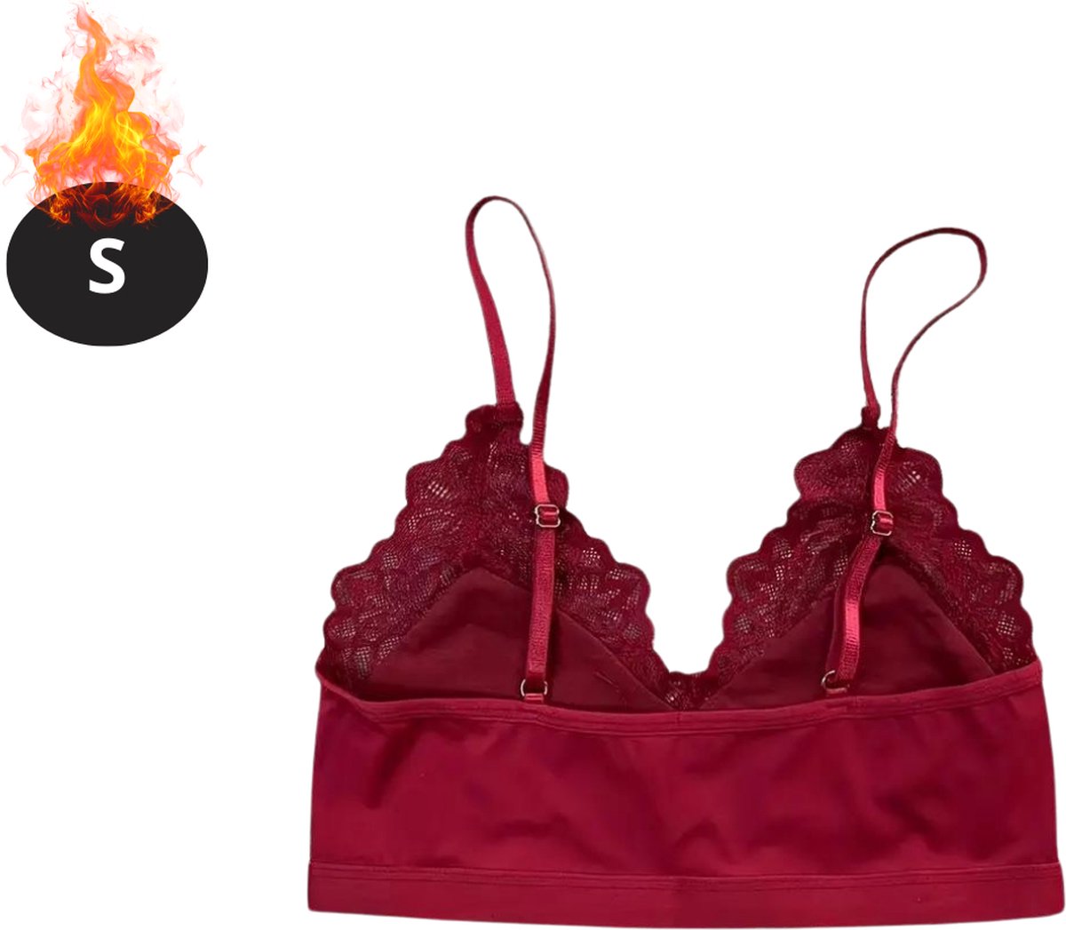 Bovista BH Zonder Beugel - Zonder Bandjes - Push-up Bh's - Comfort Beha - Gemengd - Rood