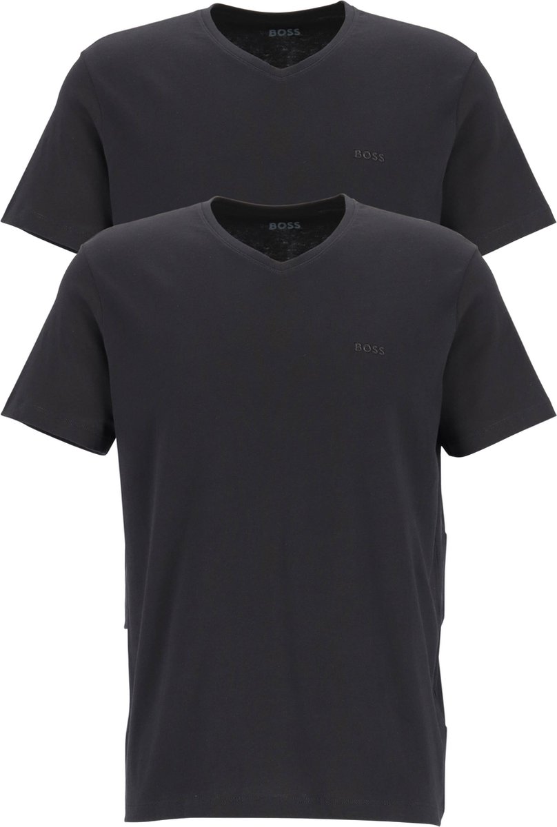 HUGO BOSS Comfort T-shirts relaxed fit (2-pack) - heren T-shirts V-hals - zwart