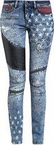 Rock Rebel by EMP Blauwe jeans met patches - Dames - W29L32