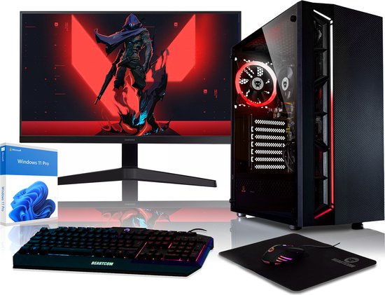 BEASTCOM Q3 Essential Gaming, Complete PC Set, AMD Ryzen 5 4X 3,90GHz 8 ...