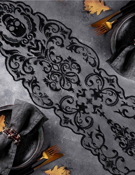 Fiestas Guirca - Chemin de Table Halloween Crânes (180 x 35cm)