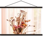 Porte-affiche avec affiche - Affiche scolaire - Fleurs séchées - Nature morte - Couleurs - 120x80 cm - Lattes noires