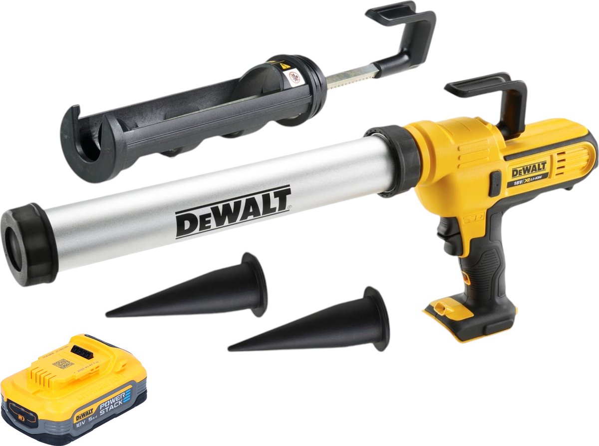 DeWalt DCE 581 NK accukitpistool 18 V 310 ml + 1x Powerstack accu 5.0 Ah + koffer - zonder lader
