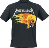 T-shirt Metallica Flaming Skull Tour noir en Katoen , taille L - Produits dérivés du groupe, Groupes