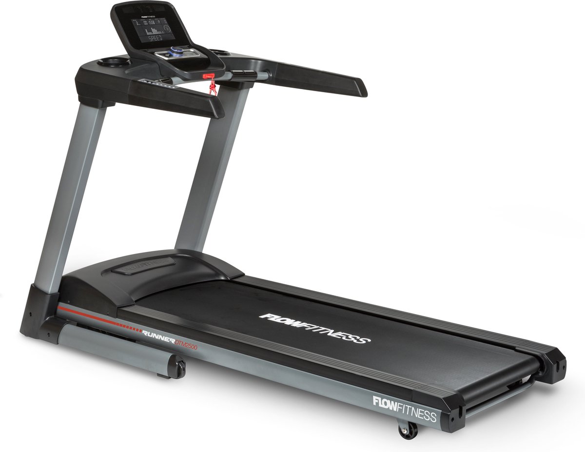 Flow Fitness Runner DTM2500 Loopband - Inklapbaar - 20 km/u - 15% Helling - 29 Programma’s - Groot Loopvlak - Thuisgebruik thumbnail 2
