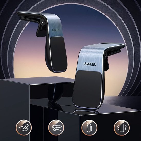 Ugreen - magnetische - autogrillhouder ventilatie luchttoevoer zilver - (LP290) van Ugreen — afbeelding 3