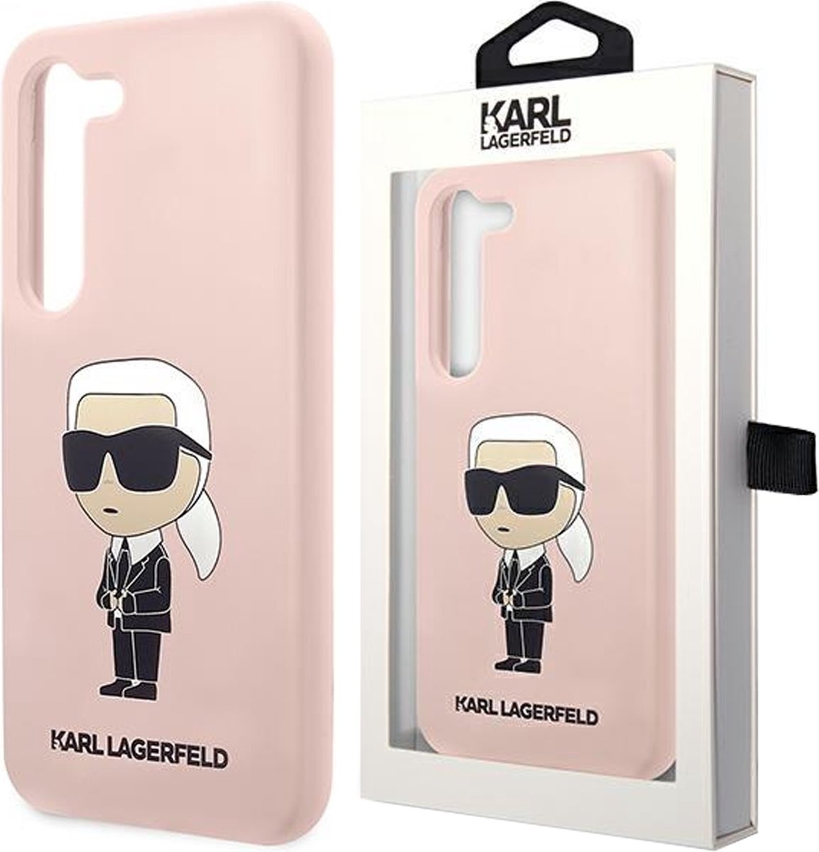 Karl - Lagerfeld - KLHCS23MSNIKBCP S23+ S916 hardcase hoesje - roze Siliconen Ikonik