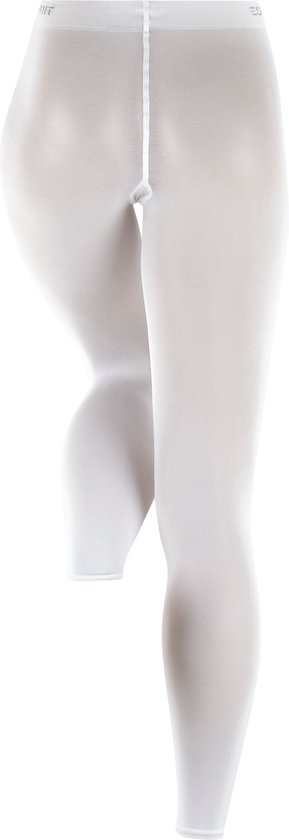 Witte Esprit legging voor dames, van achteren gezien met logo op de tailleband.