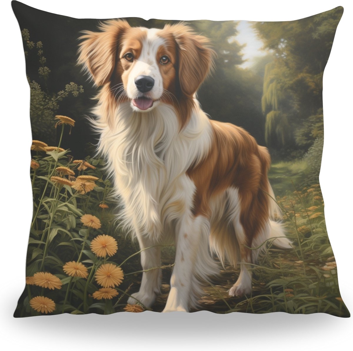 Kussen - Huisdier Portret - Kooiker 1 - 50 cm