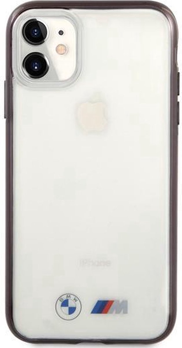 BMW M Metallic Black Edges Back Cover - Geschikt voor Apple iPhone 11 (6.1") - Transparant