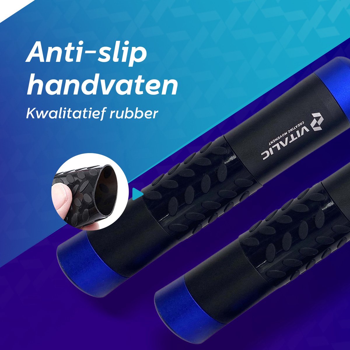 Extra Dik Jump rope - Incl trainingsschema (4 weken) - Speedrope Sport Springtouw voor Volwassenen & Kinderen INCL Online trainingsschema - Fitness Skipping rope | VITALIC — afbeelding 6
