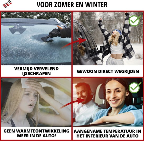 WALSER IJsfolie voor voorruiten, voorruithoes, autoruitbescherming winter/ zomer, vorstbeschermingsfolie, thermische bescherming 230x110 cm