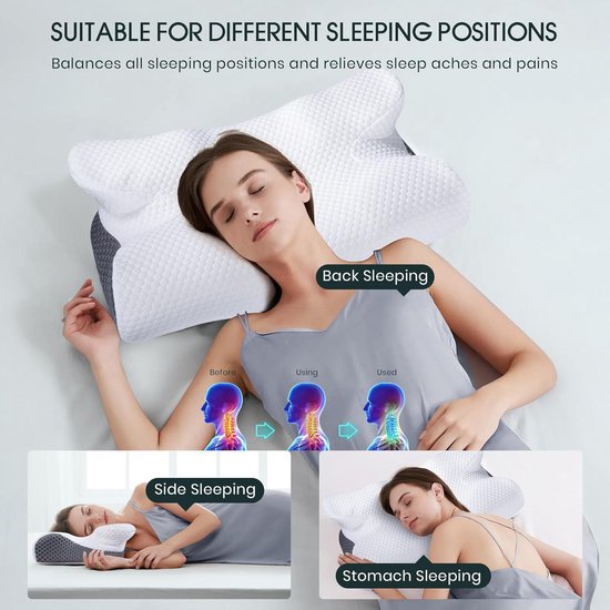 Nekkussen Van Traagschuim Ter Verlichting Van Pijn Ergonomisch Kussen 