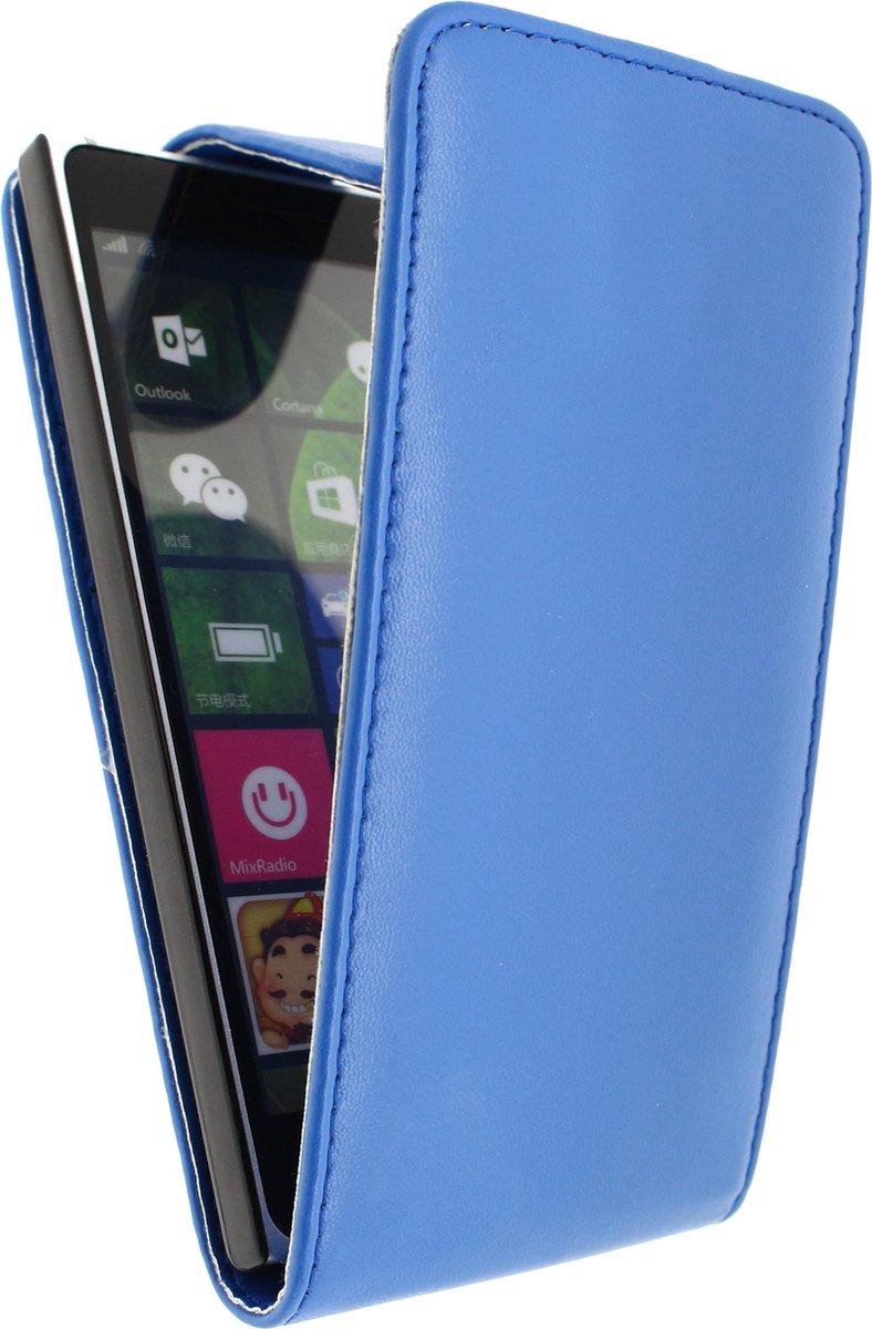Xccess Leather Flip Case Nokia Lumia 830 Blue