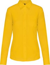 Chemisier Femme S Kariban Manche longue Yellow 65% Polyester, 35% Katoen