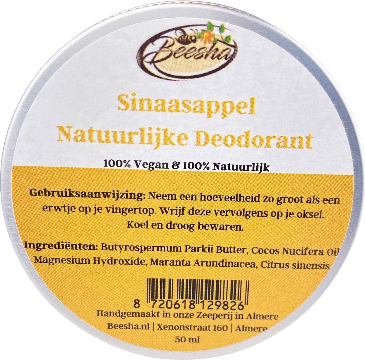 Goedkoopste Beesha Natuurlijke Deodorant Sinaasappel