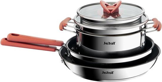 Tefal G720S604 Opti'Space 4-delige pannenset - Vergelijk prijzen