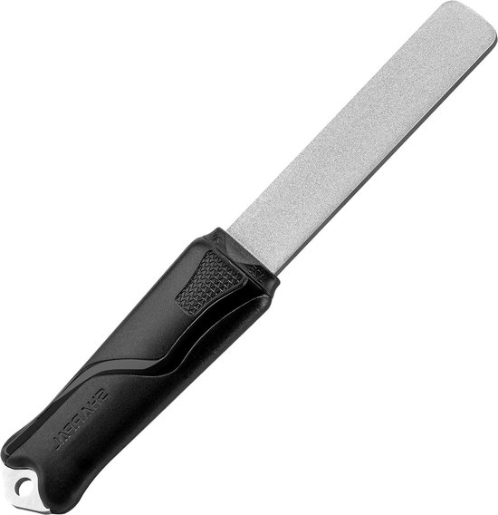 SHARPAL 181N Dual-Grit Diamond Grinding Stone with Genuine Leather Strop, Tool Sharpener for Sharpening Knife, Garden Scissors, Axe and All Blade Edge