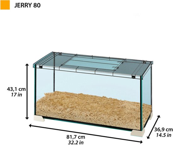 Ferplast Knaagdierenkooi Jerry 80 - Dierenverblijf - 81.7x36.9x43.1 cm