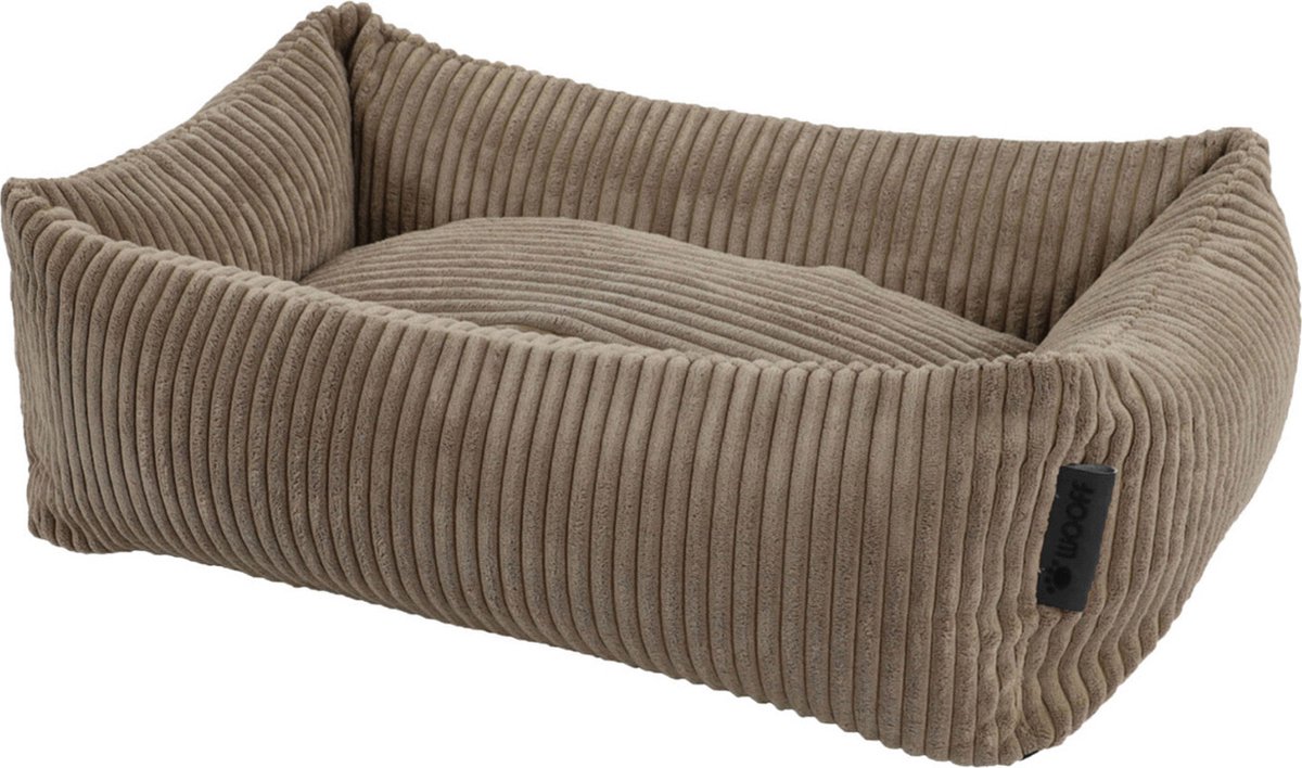 Wooff Cocoon Rib Taupe - Hondenmand - 60x14x18 cm